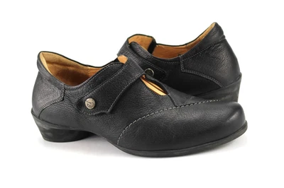 Think Gr.38 Damen Ballerinas Slipper Loafers Leder Schwarz Natur TOP P 239 - Bild 1 von 4
