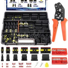1008 Conectores Electricos Auto Impermeables 63 Sets Pinza Crimpar 1 a 6 Pines