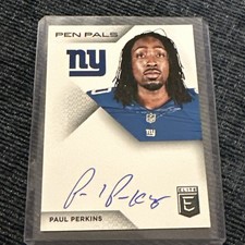 Paul Perkins 2016 Donruss Elite #PP-PP Pen Pals On Card Auto RC New York Giants