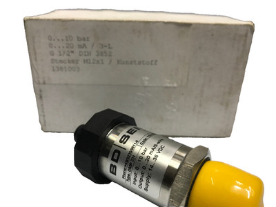BD Sensors DMP331 Druckmessumformer 0..10 bar In 14-30V DC Out 0-20mA G1/2