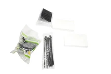 Barrette Outdoor Living Gate Stop Kit White Blocks Black Latch Screws 6117390