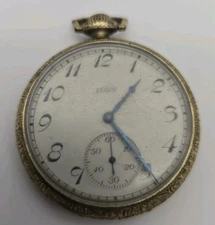 Vintage Elgin 17 Jewels Pocket Watch Open Face - As Is Parts