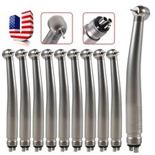 10 Pcs Dental High Speed Turbine Handpiece Push 4Hole Fit NSK PANA MAX CE