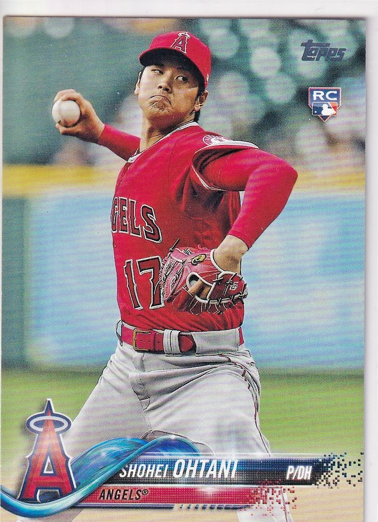 ROOKIE 2018 Topps Update Series Shohei Ohtani #US1 Pitching Red Jersey Angels