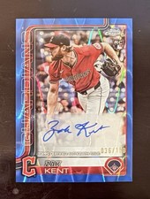 2025 Topps Chrome-Prospect-Zak Kent #AC-ZK Blue Raywave,36/150 (AU, RC),Twins