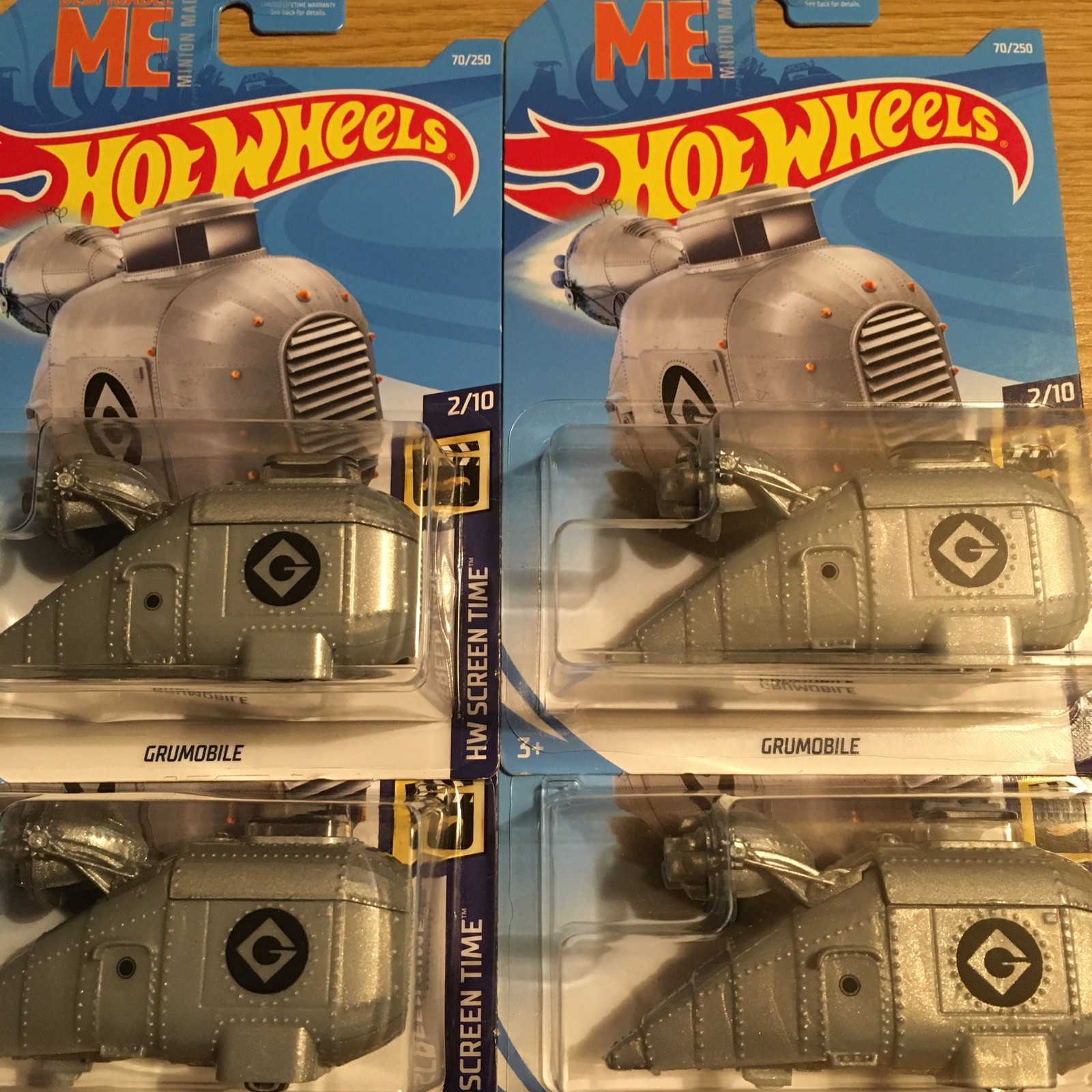 HOT WHEELS 2019 #70 SCREEN TIME #2 DESPICABLE ME GRUMOBILE Lot Of 4