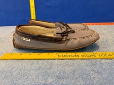 LL Bean Moccasins Slippers Light Blue / Gray Suede Women's size 9 Medium