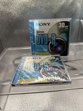 2 x Sony Handycam DVD RW 30 min 1.4GB 4x Speed 80mm - New Sealed