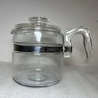 Vintage Pyrex 7754B Glass Coffee Pot & Lid Only 2 - 4 Cup Flameware Percolator