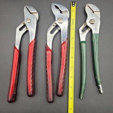 Lot of 3 Assorted Tongue And Groove Slip Channel Styled Pliers Assorted Brands