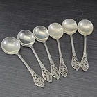 Reed & Barton Florentine Lace Sterling Silver Soup Spoons — 6 pcs