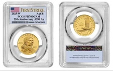 2025 Gold Sacagawea $1 25Th Anniv. PCGS PR70DCAM FirstStrike W/OGP LIVE IN HAND