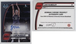 2024-25 Bowman U Chrome Auto Liam McNeeley #52 Auto