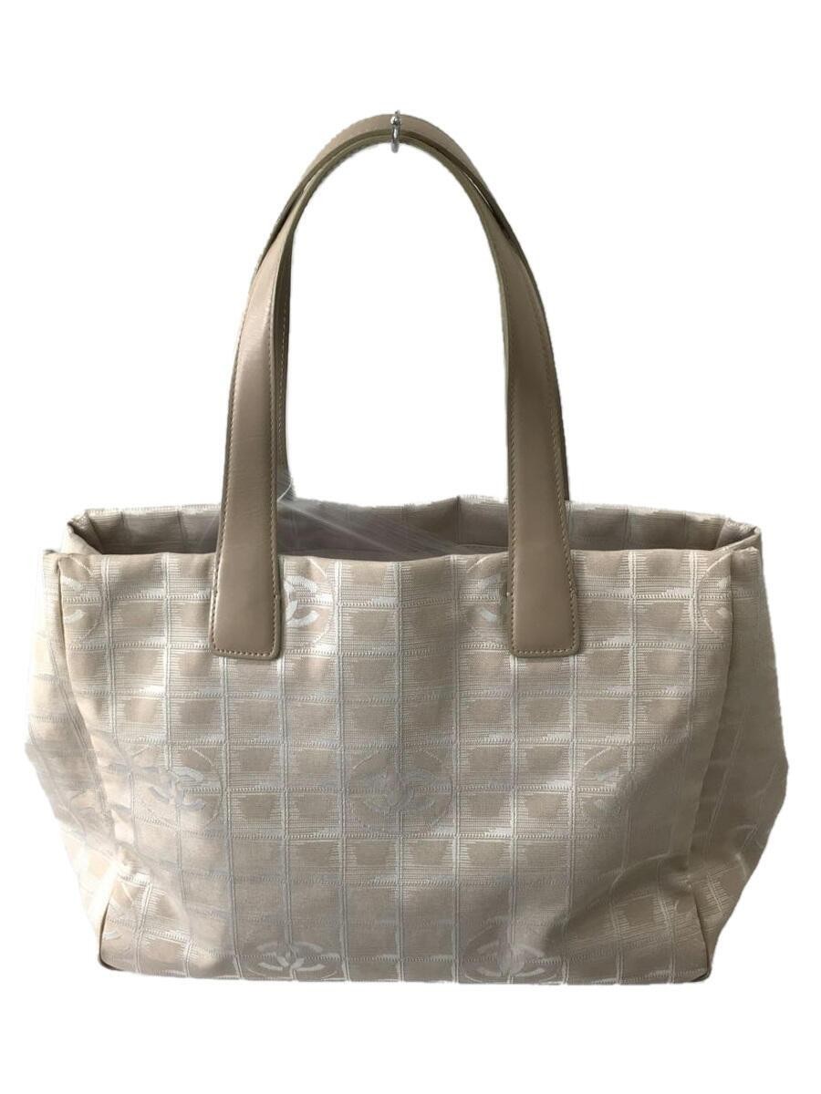 Chanel Neutral Travel Tote MM with Interior Stains and Corner Wear