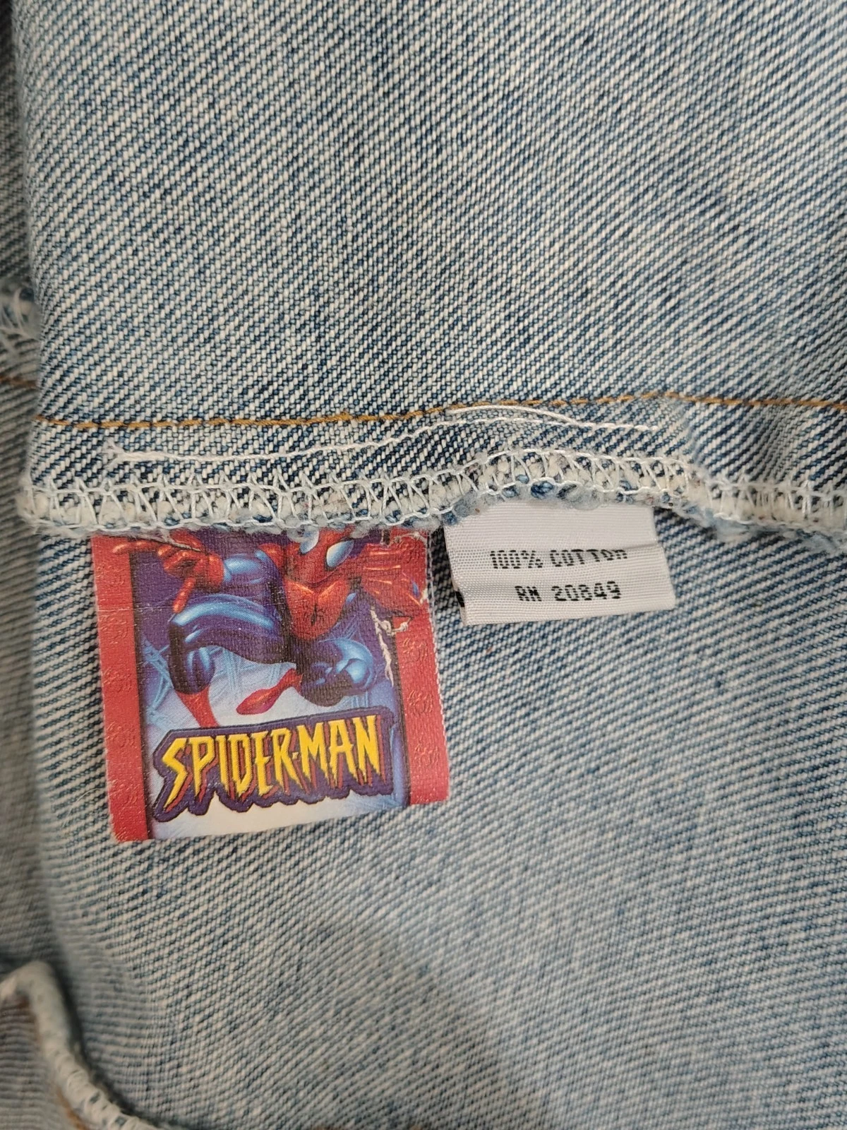 Y2K Spiderman Denim Jacket Vintage 2002 Size XL Marvel Comics - product detail image 18