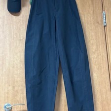 Uniqlo Barrel Leg Pants Navy XS - Formal Casual Style