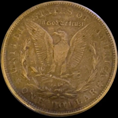 1921 United States Morgan Silver Dollar $1 Coin Liberty Head Eagle Reverse, UNC