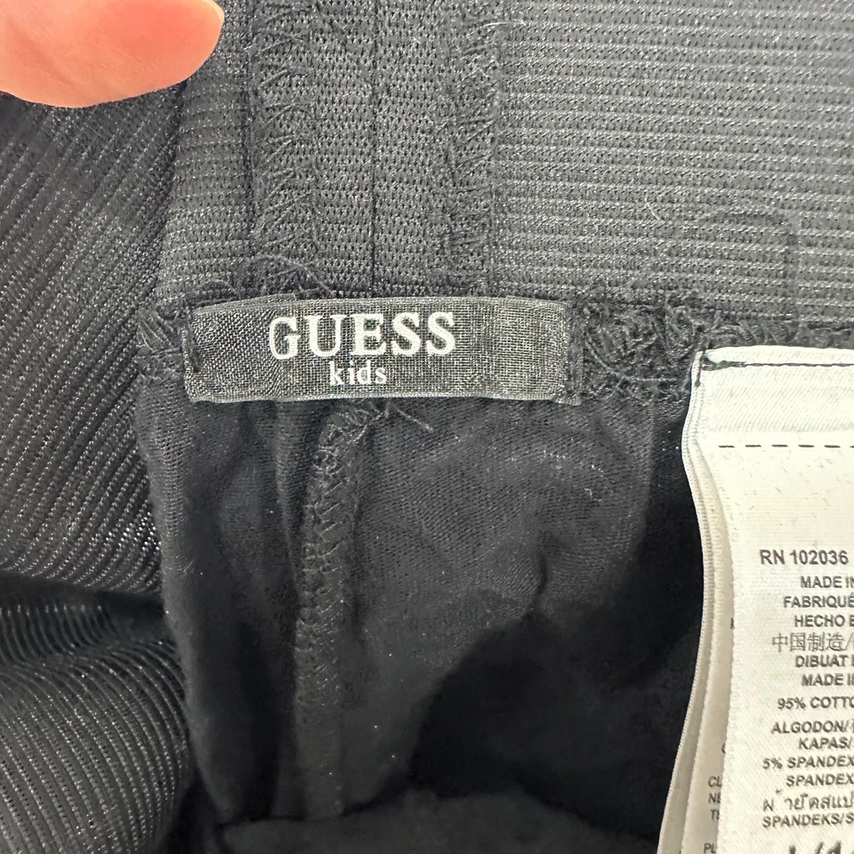 Leggings Guess Niños Niñas 14 Negro Terciopelo Estampado Leopardo Y2K Preppy Tween Nuevos con Etiquetas Foto 4 de 4