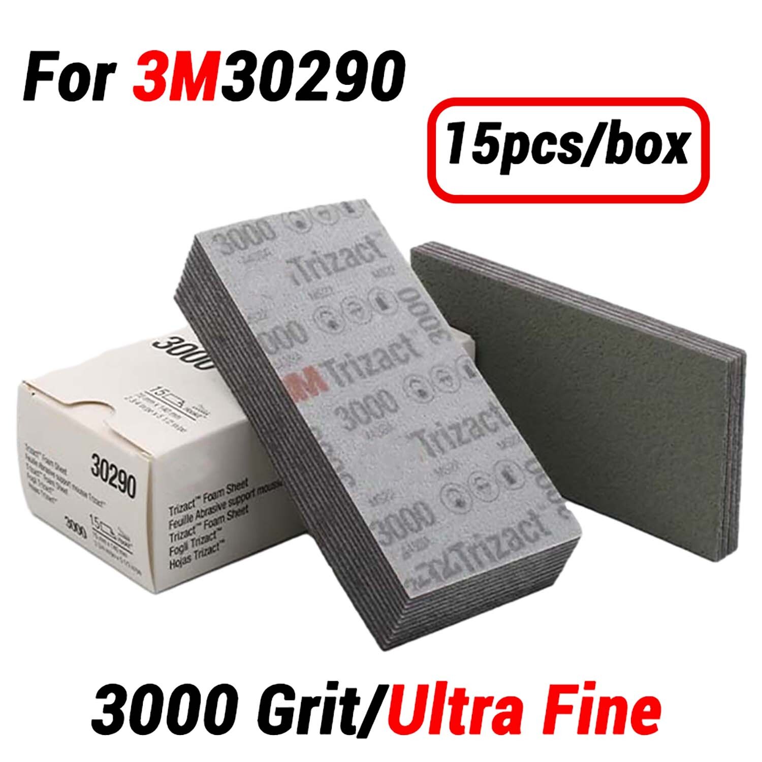 For 3M Softback Sanding Sponge Pad Wet/Dry Foam Sandpaper Micro Super