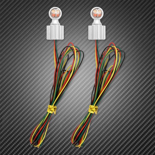 Chrome Super Mini Light Indicator Running Brake Turn Signal Fit For Harley Honda - Picture 4 of 12