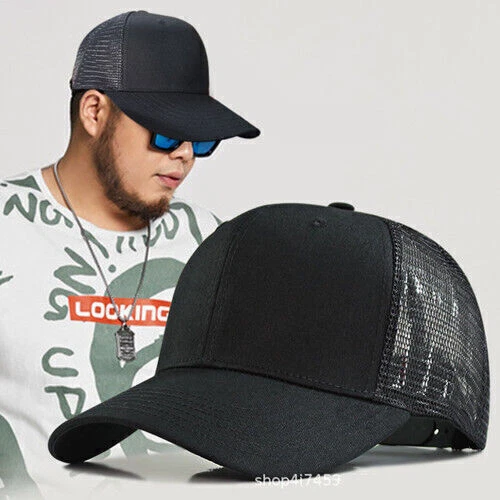 XXL Oversize Plain Baseball Cap Women Men Trucker Mesh Hat For a Big/Large Head
Opens in a new windo