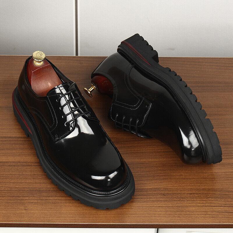 SAOLA Scarpe stringate da uomo stile britannico formali business pelle verniciata Oxford