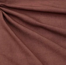 100% Flax Linen Fabric Medium Weight Piece Dyed in Coffee Color By the Yard