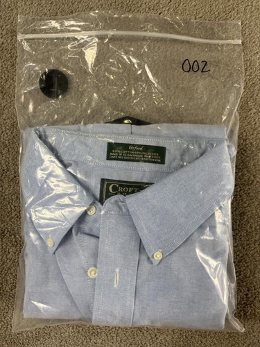 Croft And Barrow Light Blue Easy Care Men's Short Sleeve Shirt Size 16 1/2 - Picture 15 of 15