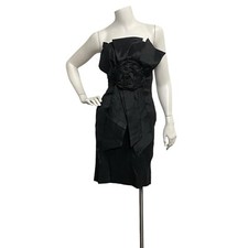 Romeo & Juliet Couture Black Dress Junior Small Flower Accent Stretch Hoco Glam