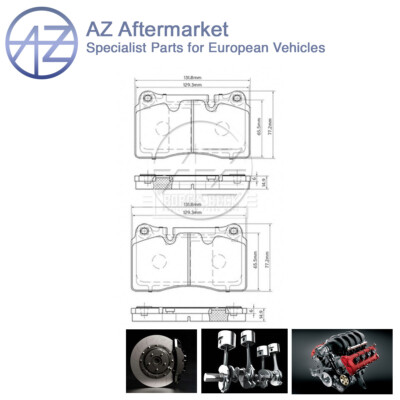 Fits Aston Martin DB9 Vantage 4.3 4.7 5.9 6.0 AZ Front Brake Pads Set