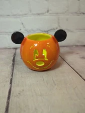 Disney Mickey Ears Pumpkin Halloween Jack-O-Lantern Trick Treat Candle Holder