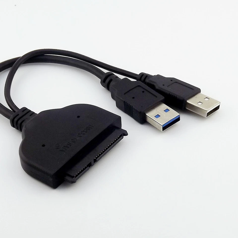 Hard Disk Drive SATA 2.5" 7+15 Pin 22Pin to USB 3.0 + USB 2.0 Data Adapter Cable - Image 2 of 4