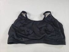 Curvy Couture Plus Size Women Support Large Bust Sports Bra, Black, 4XL+ WORN