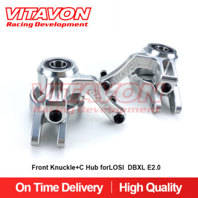 VITAVON LOSI DBXL E2.0 CNC aluminum7075 Front Knuckle+C Hub Silver