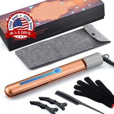 Plancha de pelo profesional de 1 pulgada, cer mica de arg n, placa calefactora.