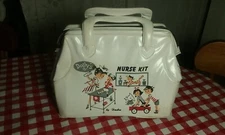 Vintage Dolly’s Nurse Kit White Toy Bag Case 1960s by Hasbro