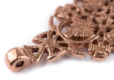 Adama Copper Coptic Cross Pendant 45x85mm Ethiopia African Large Hole Handmade