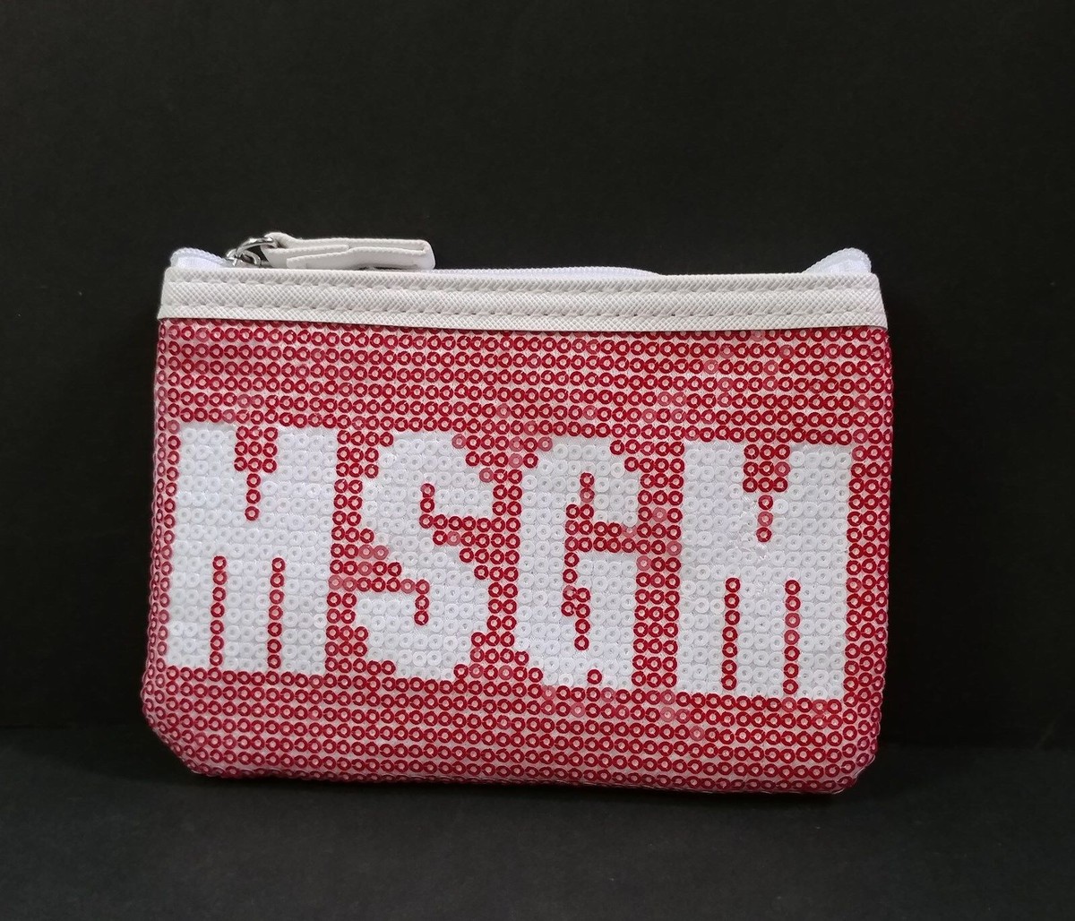 【送料&関税込】MSGM Sequined Bag New Chic MSGM Red X White Sequined Bag Wallet Coins Bag From