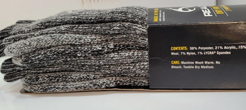 Realtree Dry Knit Thermal Heavyweight Socks 2-Pair Grey Size Medium - Image 2 of 4
