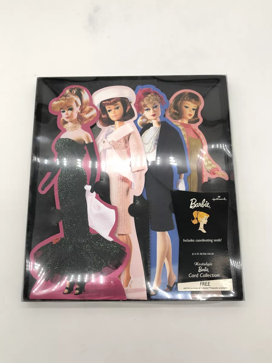 Hallmark Barbie Nostalgic Barbie Card Collection 4 Cards Total