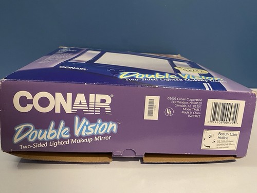 Vtg Conair DOUBLE VISION Two-Sided Lighted Makeup Mirror 2002 TM8LT Open Box - Picture 9 of 14