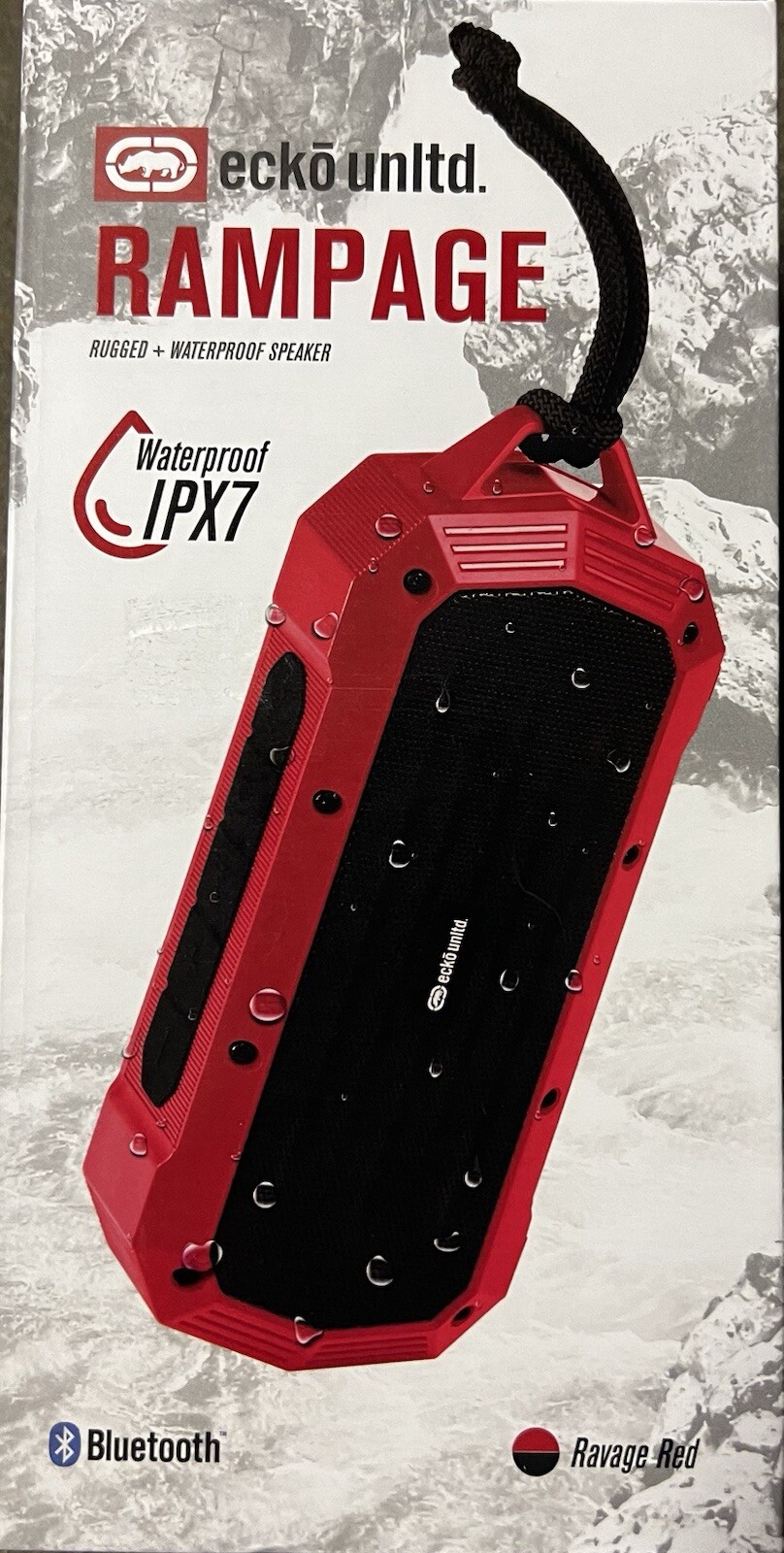 ECKO UNLTD RAMPAGE RUGGED + WATERPROOF SPEAKER IPX7 BLUETOOTH Ravage RED-image