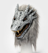 Kids' Dragon Mask Halloween Costume Gray Headpiece Hyde and Eek Boutique