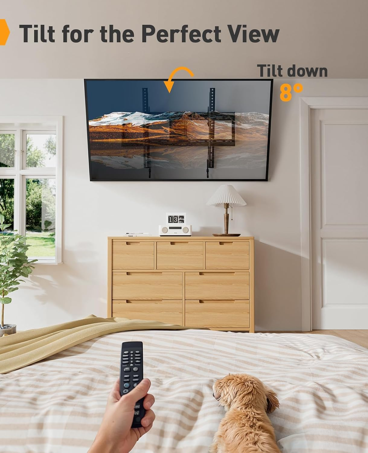 Supporto TV Da Parete Inclinabile 37-82 Pollici - Ultra Sottile, VESA 600x400, Portata 60kg - Foto 6