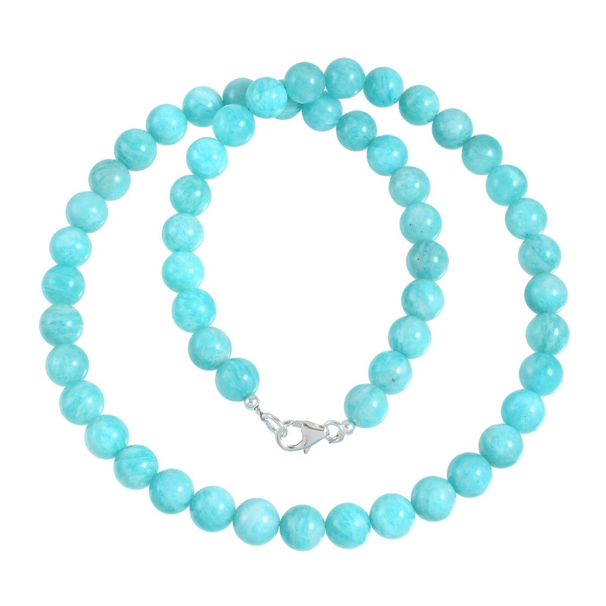 Collier Fantaisie Perles En Amazonite (42 Cm) - Neuf Sans Emballage
