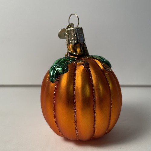 Old World Christmas Halloween Pumpkin Ornament Blown Glass | eBay