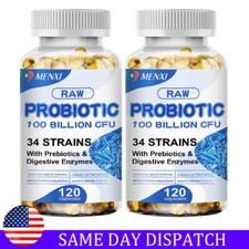 2Pack Digestive Enzymes Prebiotic  Probiotics Gas,Constipation Bloating Relief