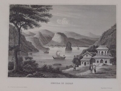 Japan Shimoda Simoda Präfektur Shizuoka JAPAN Circa 1850 Meyer's Universum
