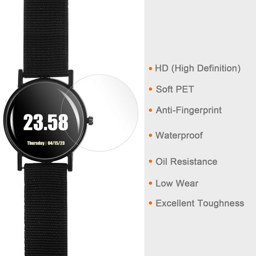 5pcs Watch Glass Screen Protectors 18mm HD High Definition Protective Film - Photo 2 sur 8