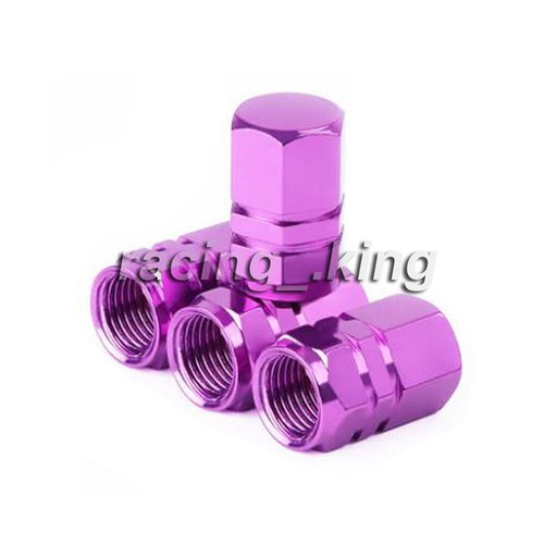 New 4 pcs Universal Motorcycle Anodized Aluminum Tire Valve Stem Caps - Picture 7 of 13